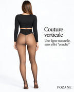 Couture verticale arrière du collant POZANE
