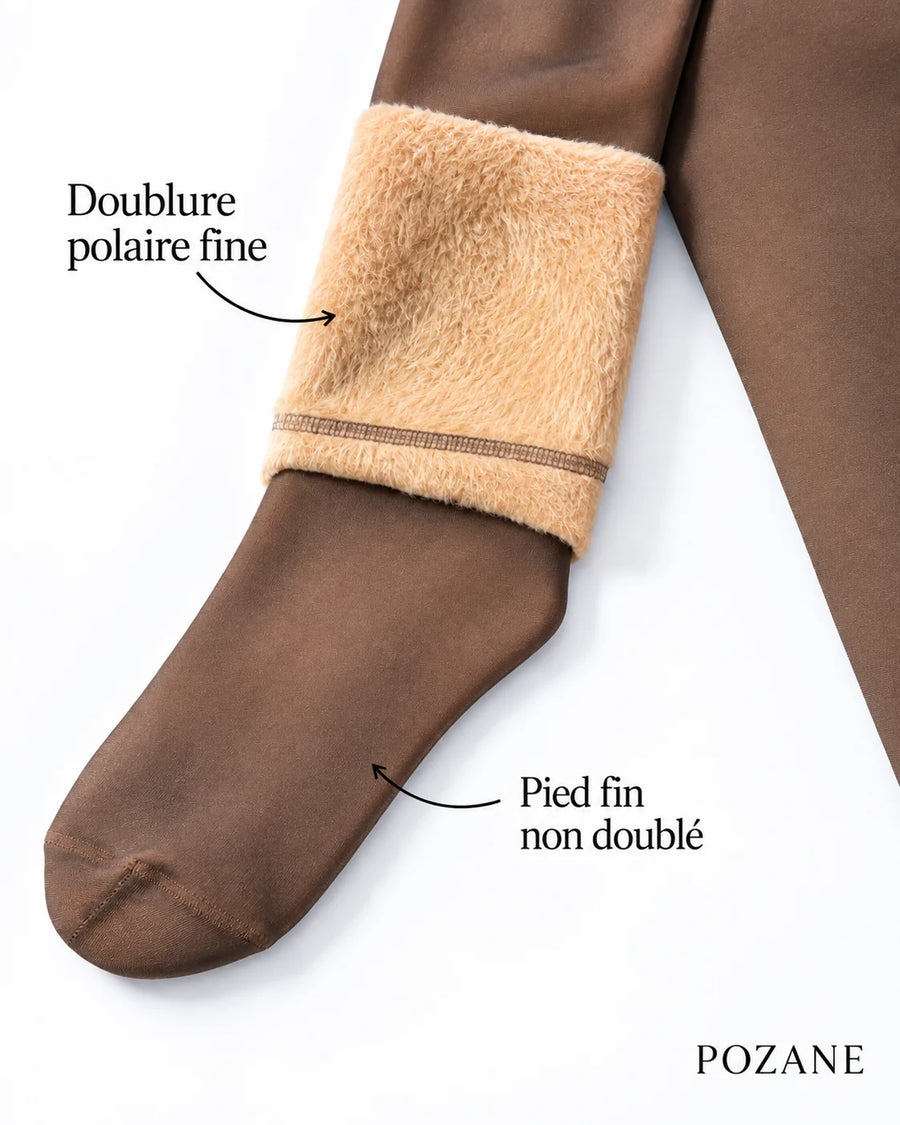 Doublure polaire fine et pied non doublé