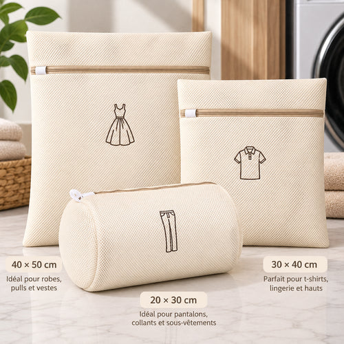 Lot de 3 sacs de lavage